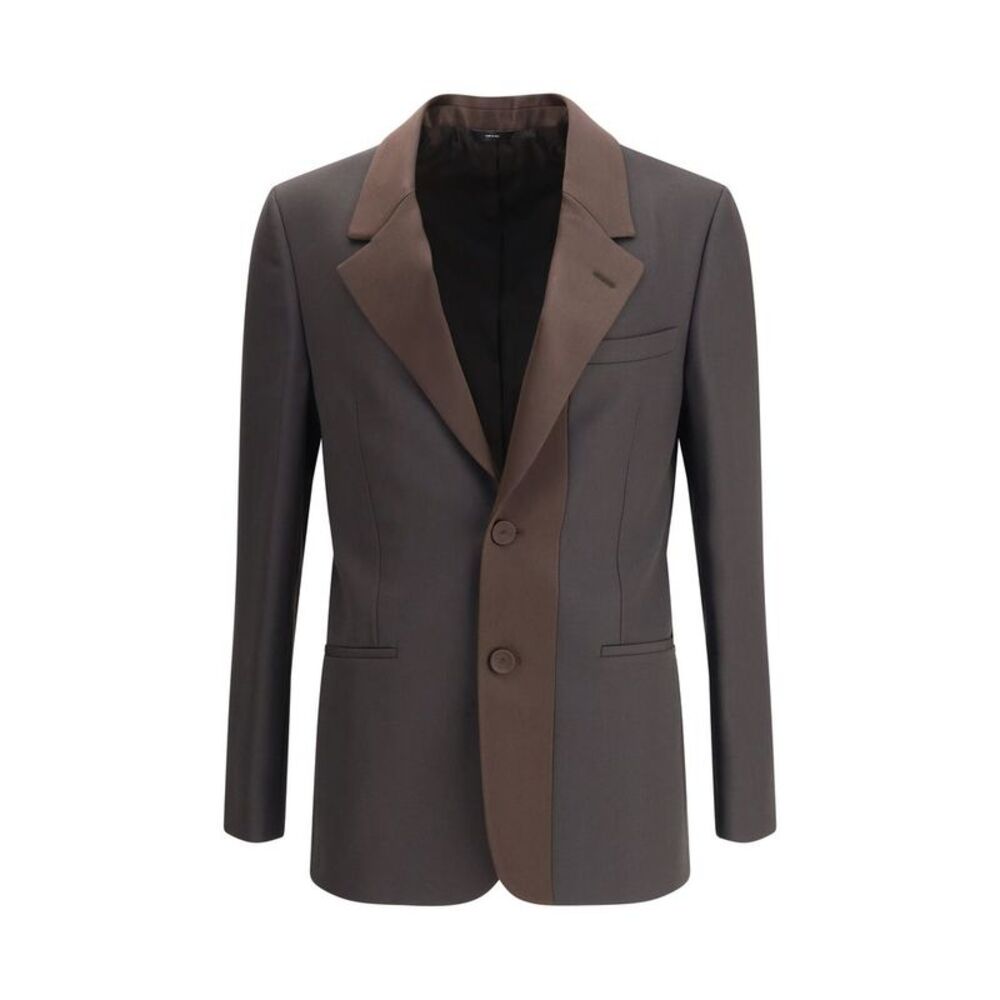 Fendi Brown Wool Oves Aries Men's Blazer